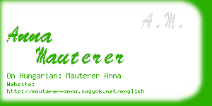 anna mauterer business card